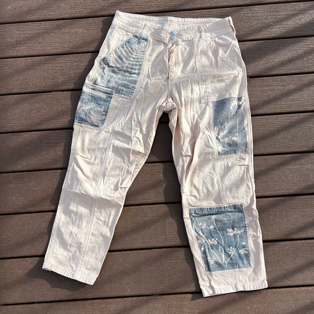 Pilcro by Anthropologie Light Cream Sun-Dyed Casual Pants